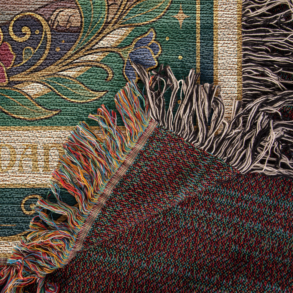 🐾 Woven Blanket Tarot Card - Great Dane Stained Glass