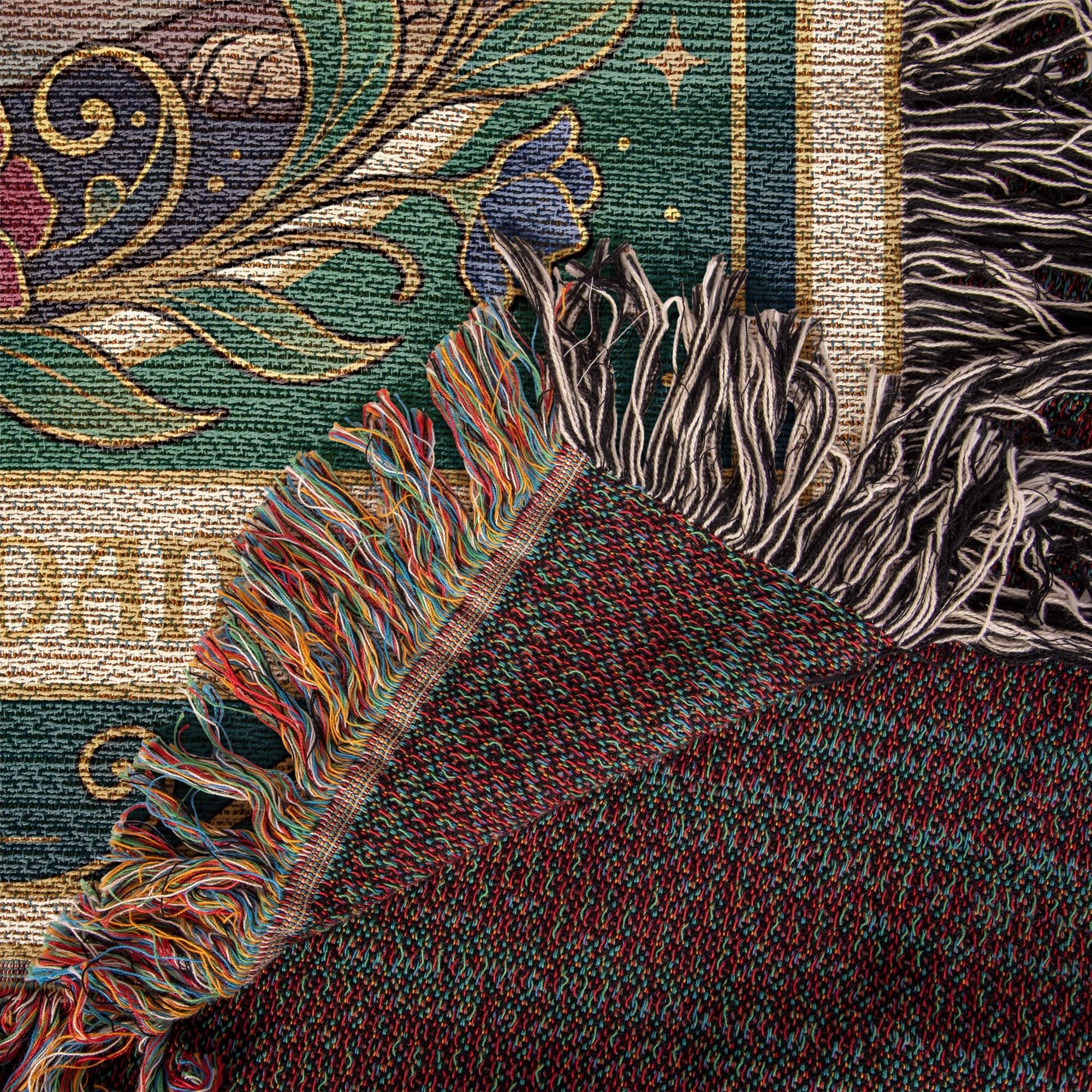 🐾 Woven Blanket Tarot Card - Great Dane Stained Glass