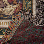 🐾 Woven Blanket Tarot Card Saint Bernard Roses