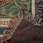 🐾 Woven Blanket Tarot Card Great Pyrenees Lillies