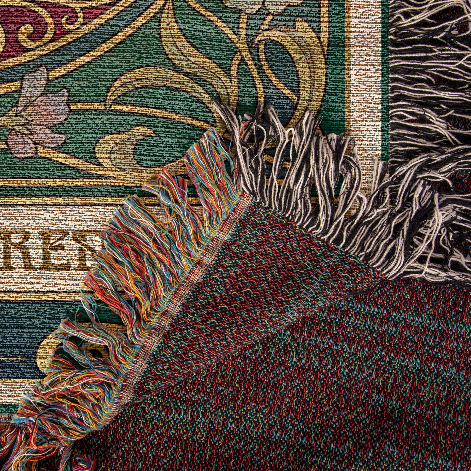 🐾 Woven Blanket Tarot Card Great Pyrenees Lillies