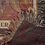 🐾 Woven Blanket Tarot Card - Boxer Rainbow