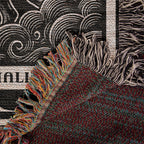 🐾 Woven Blanket Tarot Card - Belgian Malinois Black & White