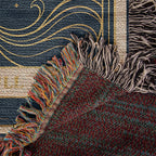 🐾 Woven Blanket Tarot Card- Pitbull Celestial Side profile