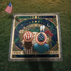 🐾 Woven Blanket Tarot Card - Great Pyrenees Roses