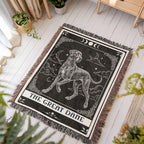 🐾 Woven Blanket Tarot Card - Great Dane Black and White