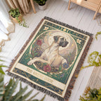 🐾 Woven Blanket Tarot Card - Great Dane Stained Glass