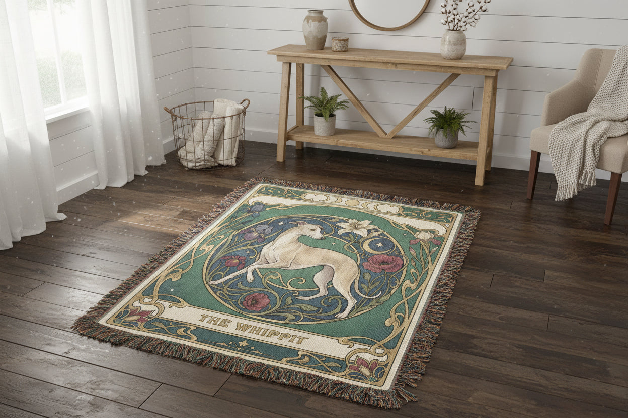 🐾 Woven Blanket Tarot Card - Whippit stained glass ediiton