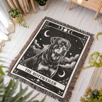 🐾 Woven Blanket Tarot Card - Rottweiler B&W