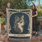 🐾 Woven Blanket Tarot Card - Chihuahua Celestial