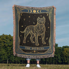 🐾 Woven blanket tarot card - Pitbull Celestial