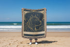 🐾 Woven Blanket Tarot Card- Pitbull Celestial Side profile