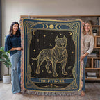 🐾 Woven blanket tarot card - Pitbull Celestial