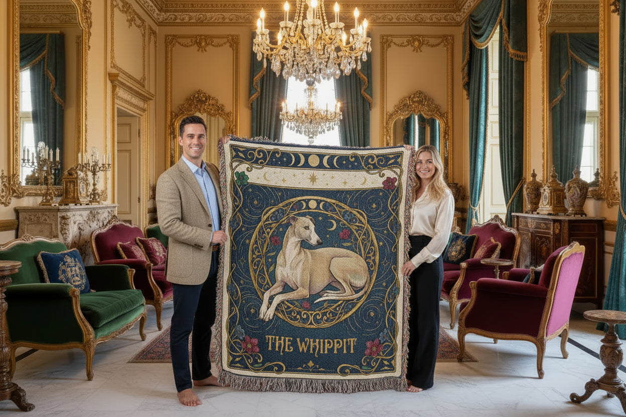 🐾 Woven Blankets Tarot Card Whippit - Grace with flowers