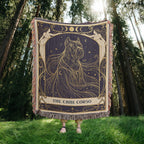 🐾 Woven Blanket Tarot Card - Cane Corso Celestial
