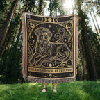 🐾 Woven Blanket tarot card - Labrador Retriever Gold & Black