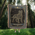 🐾 Woven blanket tarot card - Pitbull Celestial