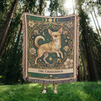 🐾 Woven Blanket Tarot Card - Chihuahua Jeweled addition