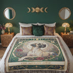 🐾 Woven Blanket Tarot Card - Great Dane Stained Glass