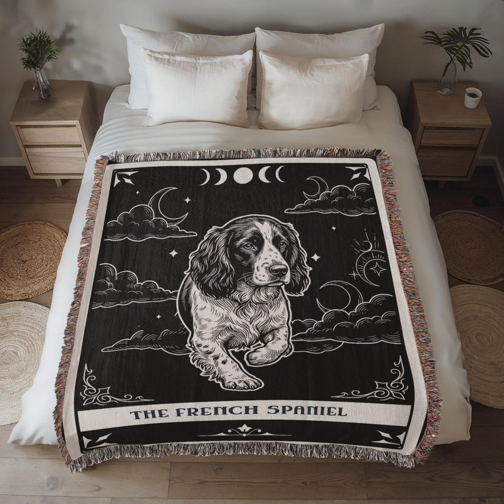 🐾 Woven Blanket Tarot Card - French Spaniel