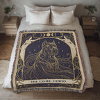 🐾 Woven Blanket Tarot Card - Cane Corso Celestial