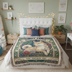 🐾 Woven Blanket Tarot Card - Shiba Imu Stained Glass