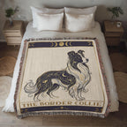 🐾 Woven Blanket Tarot Card - Border Collie Celestial
