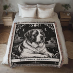 🐾 Woven Blanket Tarot Card - Saint Bernard Black & White