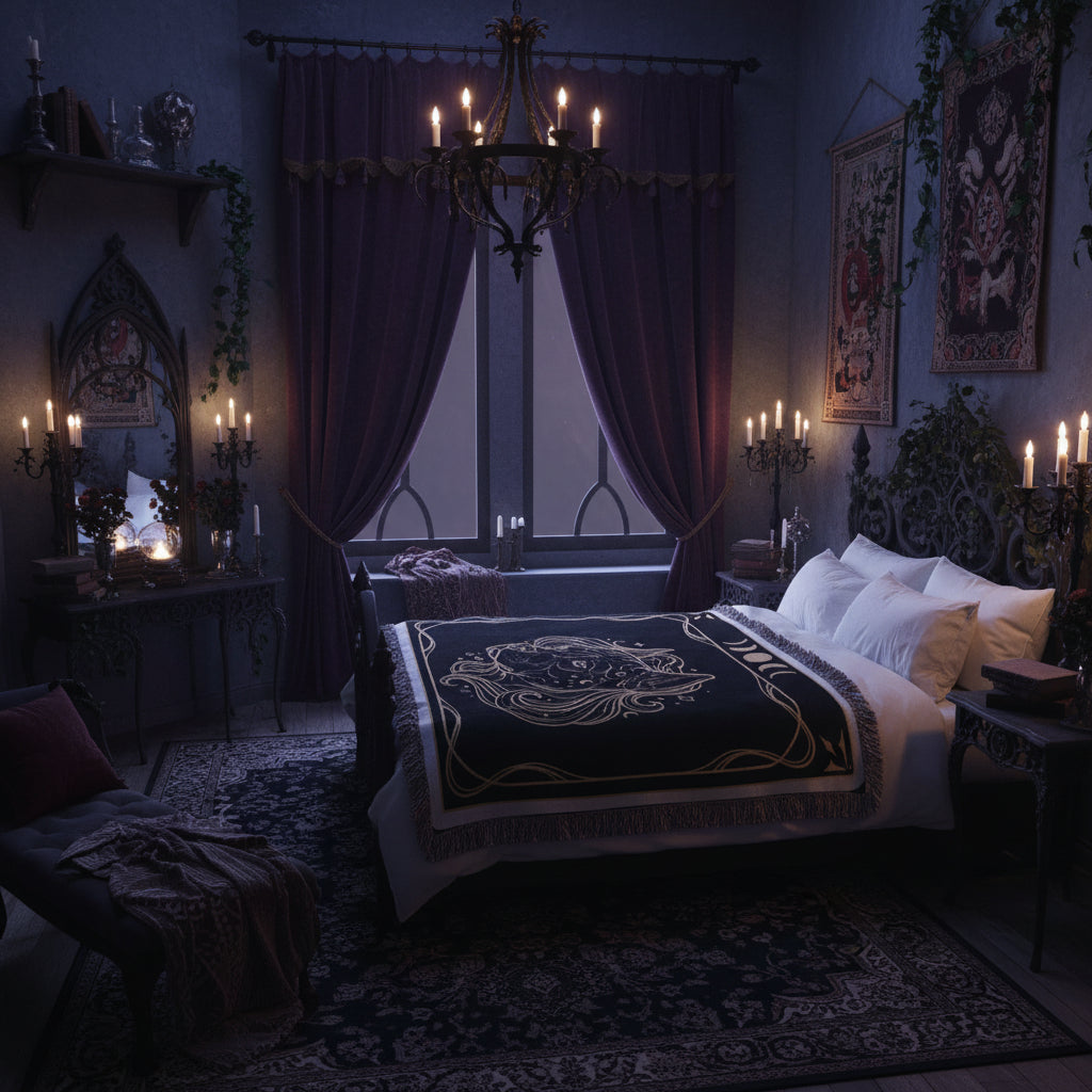 🐾 Woven Blanket Tarot Card - Pitbull Celestial Head Shot