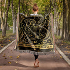 🐾 Woven Blanket tarot card - Labrador Retriever Gold & Black