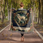 🐾 Woven Blanket Tarot Card - Great Pyrenees Green and Gold
