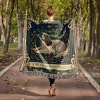 🐾 Woven Blanket Tarot Card - French Spaniel Stained glass