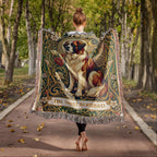 🐾 Woven Blanket Tarot Card Saint Bernard Roses