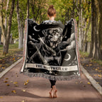 🐾 Woven Blanket Tarot Card - Rottweiler B&W