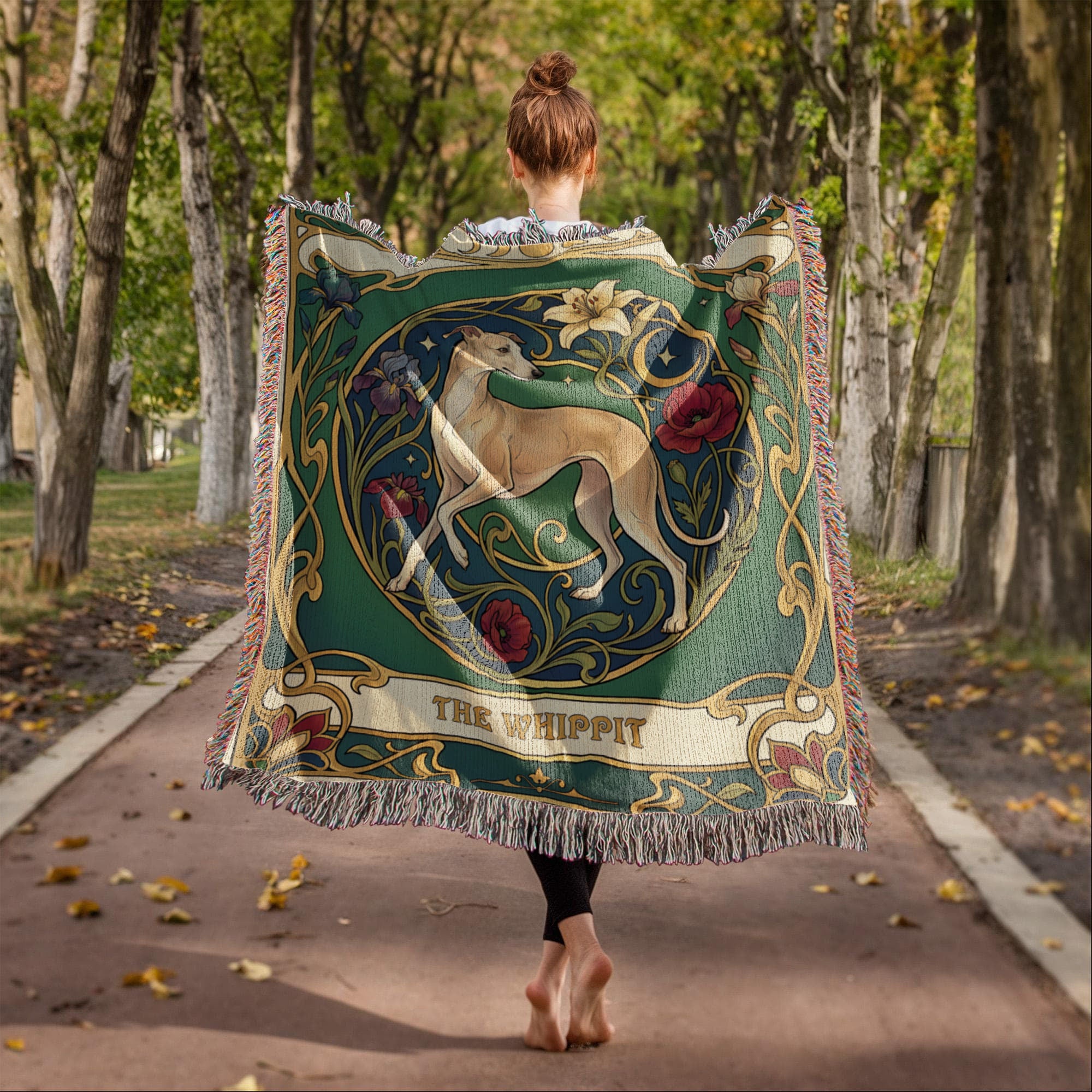 🐾 Woven Blanket Tarot Card - Whippit stained glass ediiton