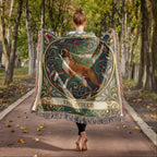 🐾 Woven Blanket Tarot Card - Boxer Jumping