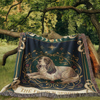 🐾 Woven Blanket Tarot Card - French Spaniel Stained glass