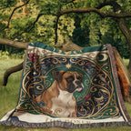 🐾 Woven Blanket Tarot Card - Boxer Portrait