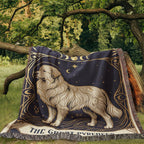 🐾 Woven Blanket Tarot Card - Great Pyrenees Celestial