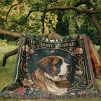 🐾 Woven Blanket Tarot Card - Saint Bernard Green