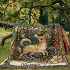 🐾 Woven Blanket Tarot Card - Chihuahua Jeweled addition