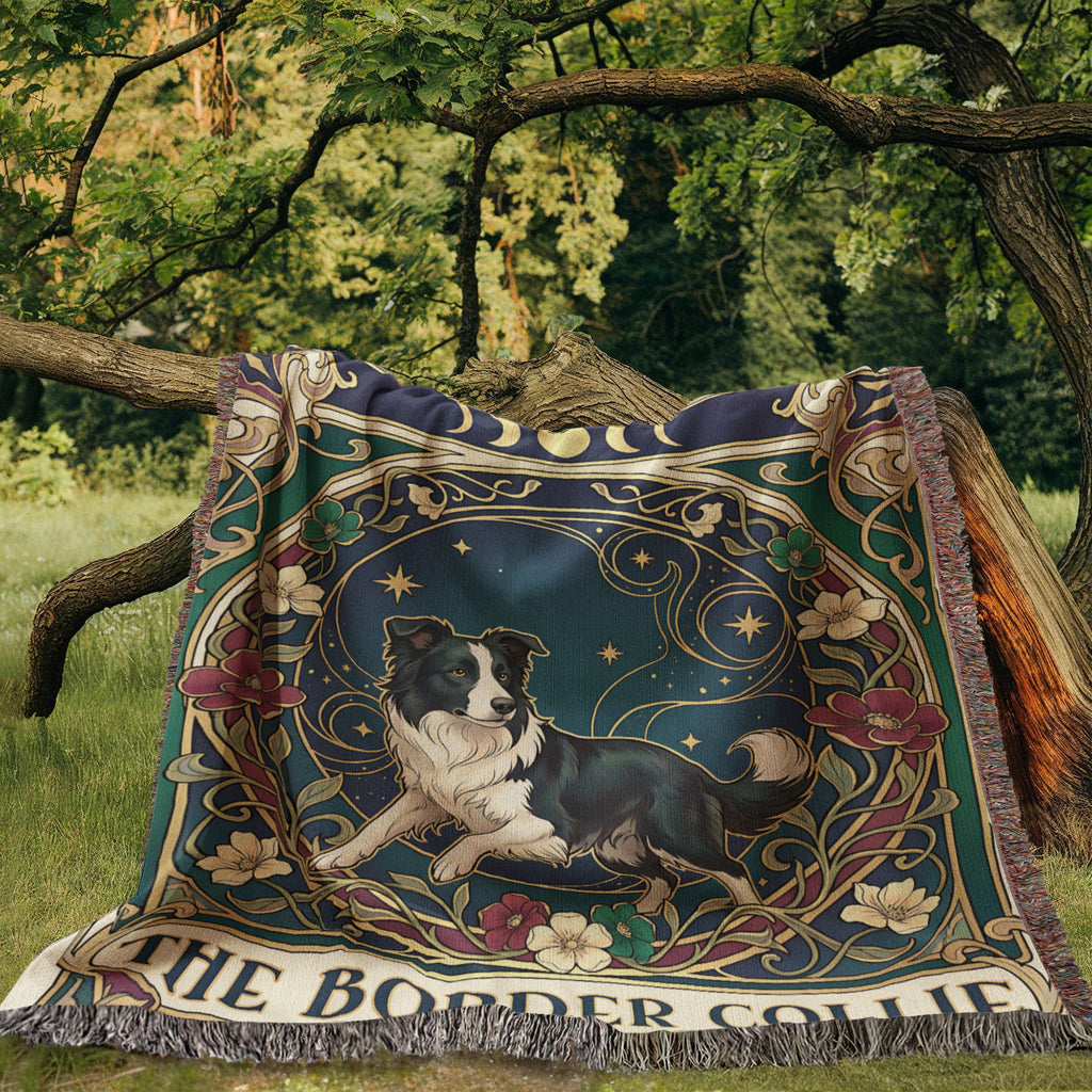🐾 Woven Blanket Tarot Card - Border Collie