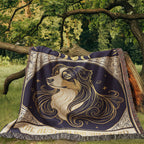 🐾 Woven Blanket Tarot Card - Australian Shepard Profile