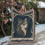 🐾 Woven Blanket Tarot Card - Chihuahua Celestial