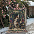 🐾 Woven Blanket Tarot Card - Bernese Mountain Dog - Stained Glass