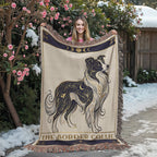 🐾 Woven Blanket Tarot Card - Border Collie Celestial