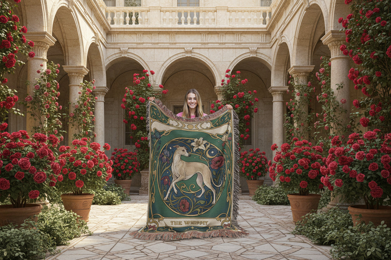 🐾 Woven Blanket Tarot Card - Whippit stained glass ediiton