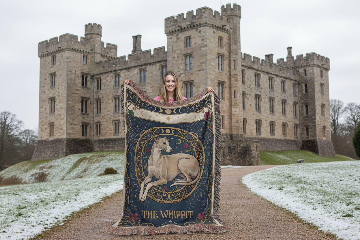 🐾 Woven Blankets Tarot Card Whippit - Grace with flowers