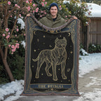 🐾 Woven blanket tarot card - Pitbull Celestial