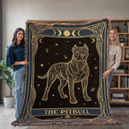 🐾 Woven blanket tarot card - Pitbull Celestial